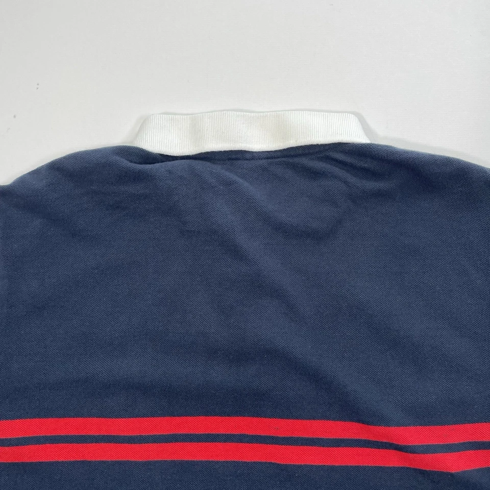 Camisa Polo Sergio Tacchini Para Hombre Grande Manga Corta Azul Rojo Blanco Informal Golf  Foto 4 de 4