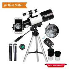 Telescope for Adults Kids, 70mm Aperture Refractor 15X-150X Portable Travel...