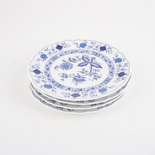 Tirschenreuth Kuchenteller rund 19,5 cm Zwiebelmuster 4 Stk.