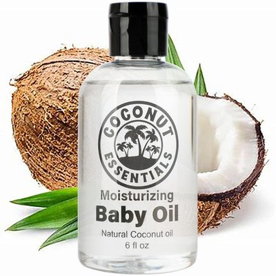 Coconut Essentials BABY OIL - Liquid oil (MCT) - 6 Fl Oz (Pack of 1)