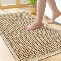 Homaxy Waffel Badematte Rutschfest Badezimmerteppich, Braun 40X60Cm