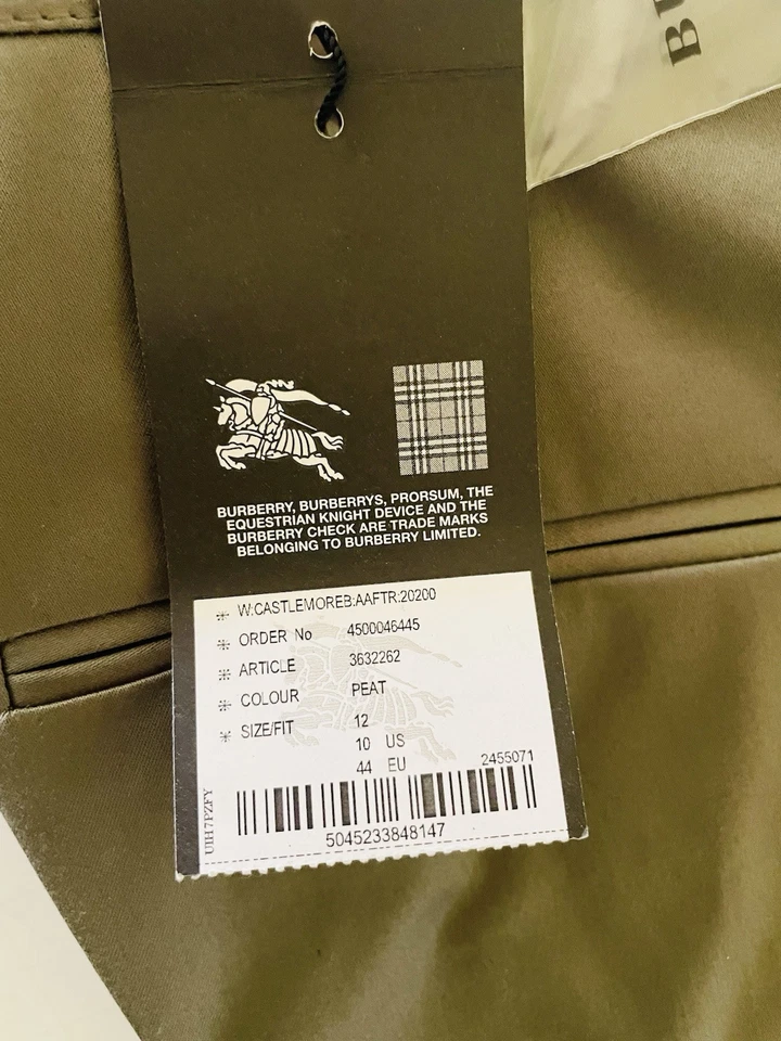 Pantalones para mujer Burberry Castlemore estilo 61543-013 EE. UU. talla 10 ~ nuevos con etiquetas Foto 2 de 4