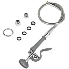 Pre-rinse Hose with Spray Valve 38 Inch Flexible Stainless Dish Sprayer Hose ...