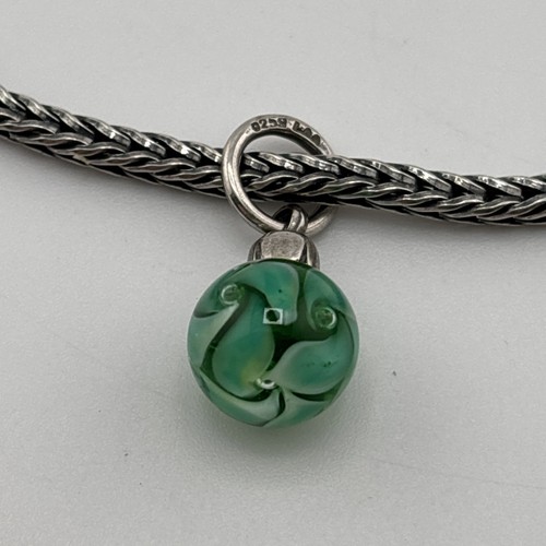 Authentic Trollbeads CHRISTMAS ORNAMENT DANGLE Glass Rare Bead #672 - 第 1/4 張圖片
