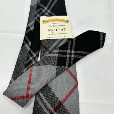 James Pringle Weavers 100% Wool Clan Tartan Plaid Neck Tie Necktie Made Scotland