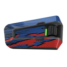 For Cardo Packtalk Neo Edge Pro Wrap Stickers Matte Decal Blue Red Zag