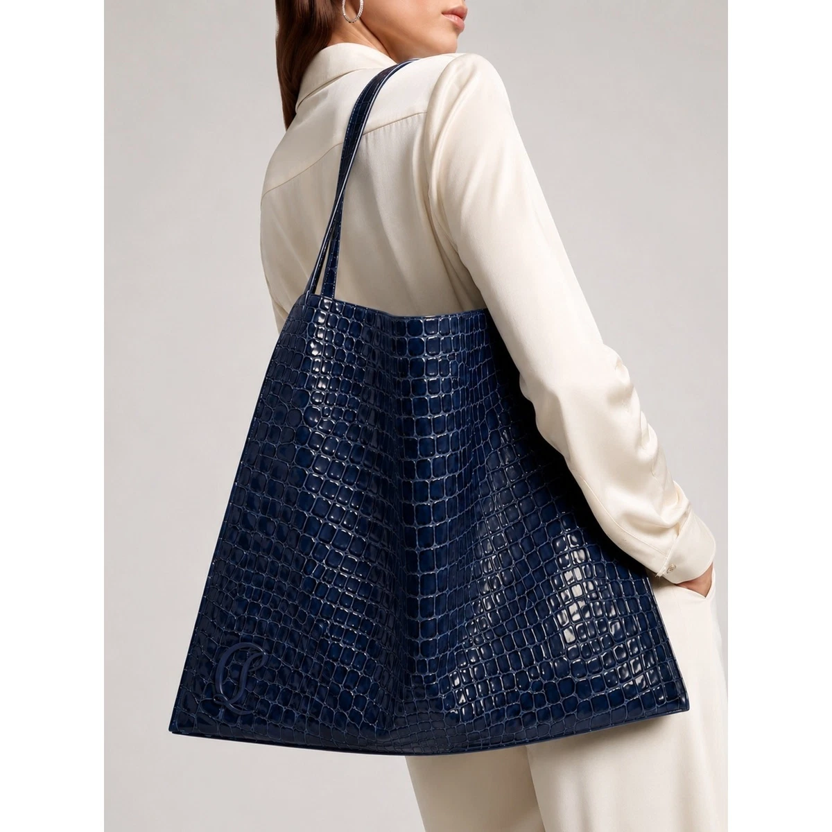Christian Louboutin Women's Leather Exterior Blue Bags & Handbags