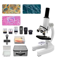 Sino Optical 40X-2000X Compound Microscope Kids Adults LED Slides Kit