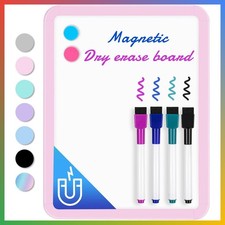 Magnetic Dry Erase Board 8.5 x 11 Inch Pink Mini Whiteboard With Markers