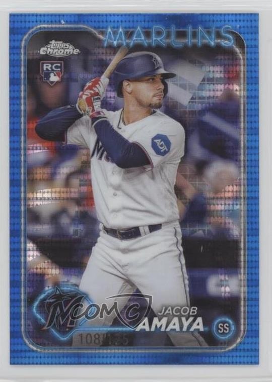 2024 Topps Chrome Blue Sonar Refractor 108/125 Jacob Amaya #92 Rookie RC o9a