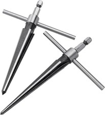 Bestgel 2pcs Tapered Reamer, 6 Fluted Chamfer Reaming T Handle Taper Reamer D...