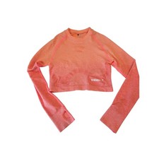 Gymshark Vital Seamless 2.0 SET Crop Top Leggings Sz L Coral Orange