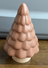 Creative Co-Op Matte Finish Dark Mauve Stoneware Christmas Tree Figurine 4"H