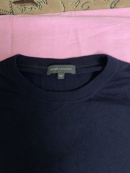 Men Rene Lezard Sweater Black Cashmere 38