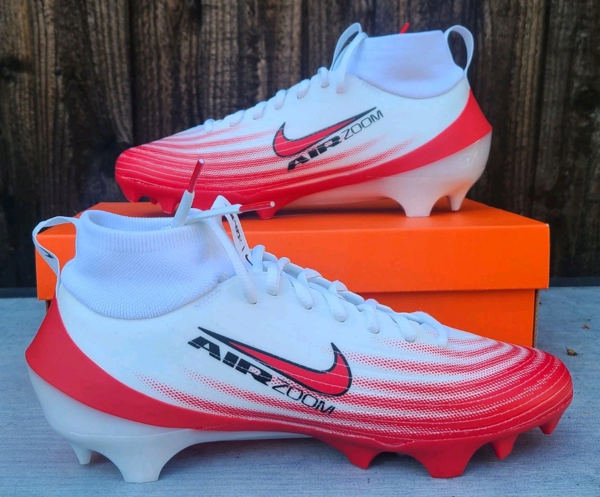 Nike Zoom Air Vapor Pro 1 Football Size 7 Men White University Red FB3298-102 Nike Zoom Air Vapor Pro 1 University Red White Mens 9  main image 4