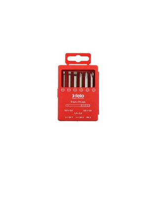 Felo Bit-Box Profi Industrie E 6,3 x 73 mm 6 -tlg., SL/H/PH