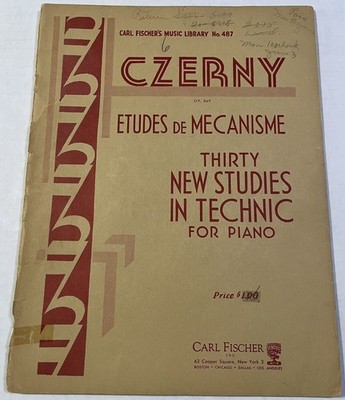 Carl Czerny 30 New Studies in Technic Techniques for Piano Carl Fischer Etudes