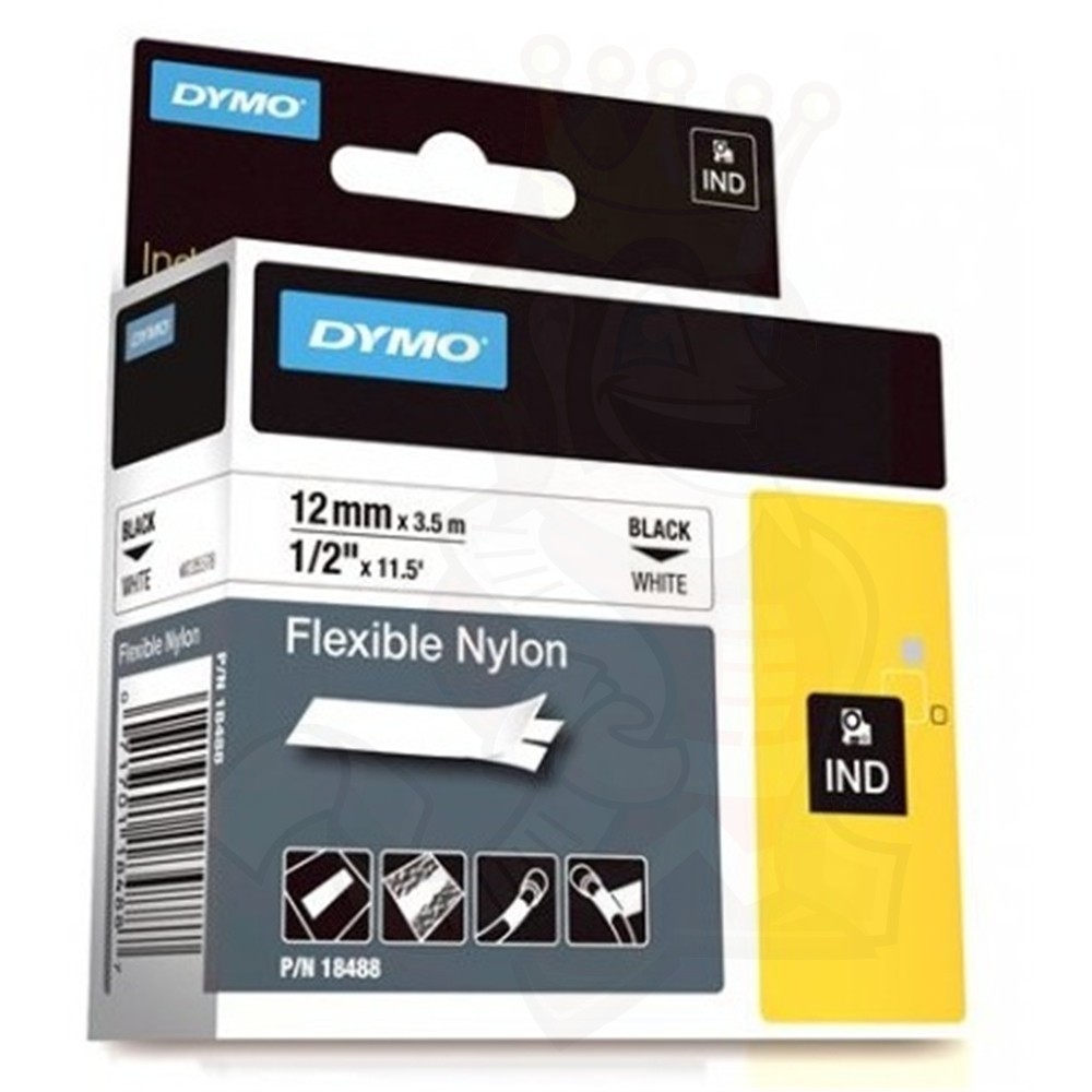 Ruban Dymo Rhino 18488 résistant au décollement pour l'identification durable des câbles