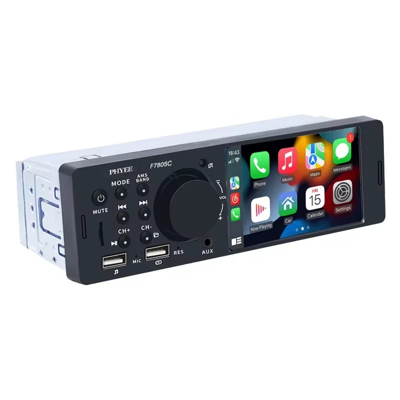 Autoradio Carplay Da 1 Din 4", Bluetooth, Android-Auto, Lettore MP5, A2DP IT