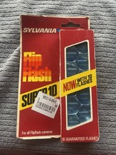 NOS Vintage Sylvania Blue Dot Flip Flash Super 10 Flashes For Flipflash Cameras