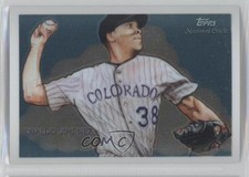 2010 Topps Chrome National Chicle 291/999 Ubaldo Jimenez by Jeff Zachowski xz4