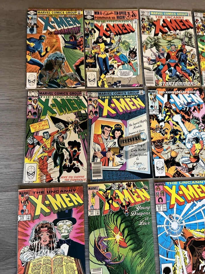 LOTE 18 Uncanny X-MEN 150 156 160 161 171 172 175 177 179 181 221 236 239 212 $4 Foto 4 de 4