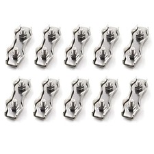 M5 Wire Rope Clip Cable Clamps 304 Stainless Steel Double Clamp Buckle Cable ...