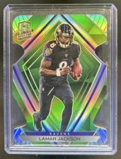 2020 Panini Spectra Lamar Jackson Neon Green Die Cut #/30 Ravens