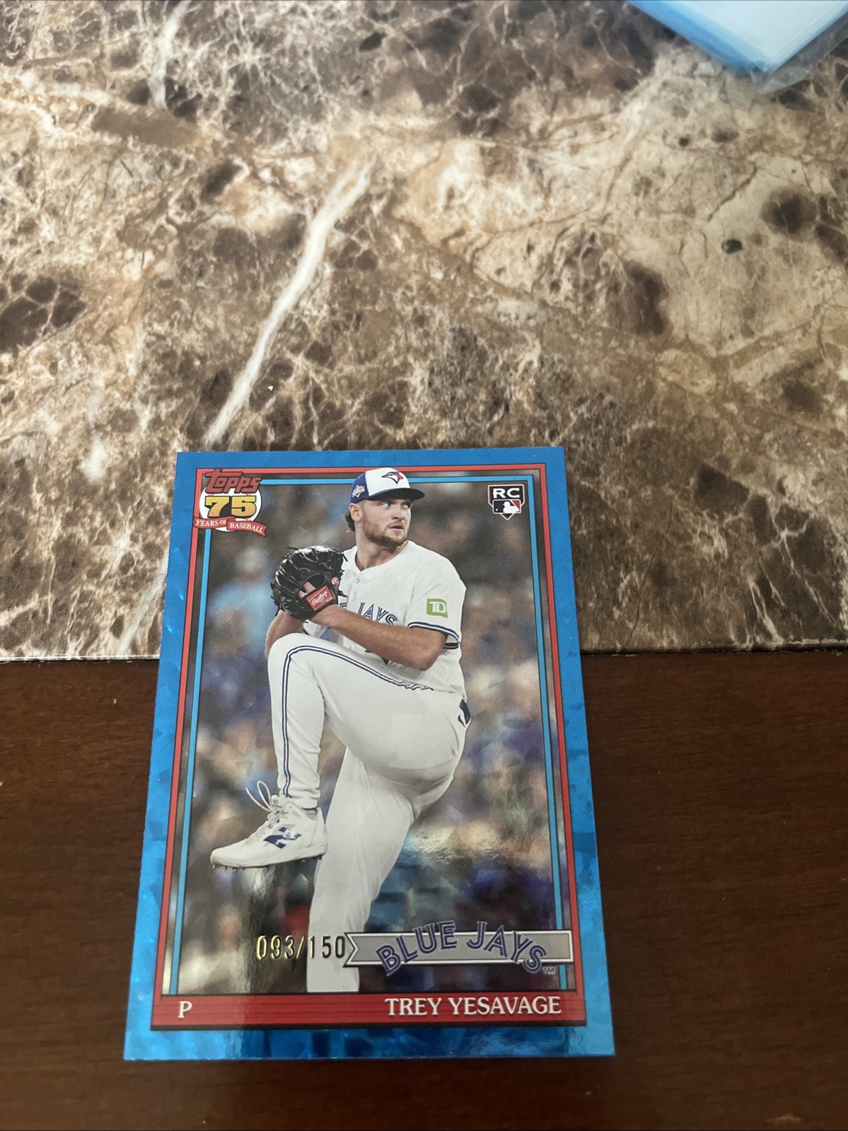 2026 Topps Series 2 Trey Yesavage 1991 Crackle Foil Blue 093/150 91B2-33 RC Jays