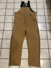Berne Insulated Bib Overalls Canvas XLarge Regular 48-50 Vintage Duck Canvas