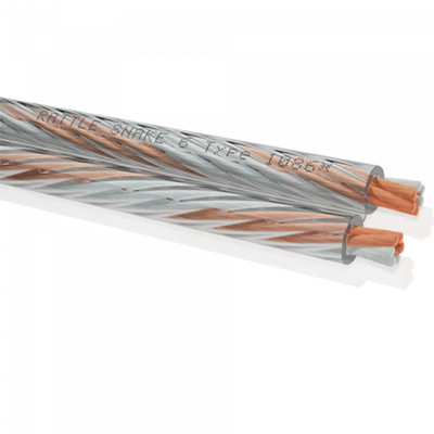 Oehlbach RattleSnake 6 LS-Cable 2x6mm transparent 1m Cut from Spool Speaker Cabl