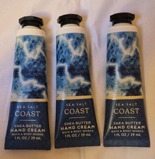  3 Bath  Body Works Sea Salt Coast Shea Butter Hand Cream 1 fl Oz/ 29 ml each