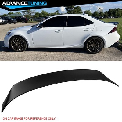 Fits 14-20 Lexus IS200t IS250 IS300 IS350 AR Style Trunk Spoiler Matte Black ABS