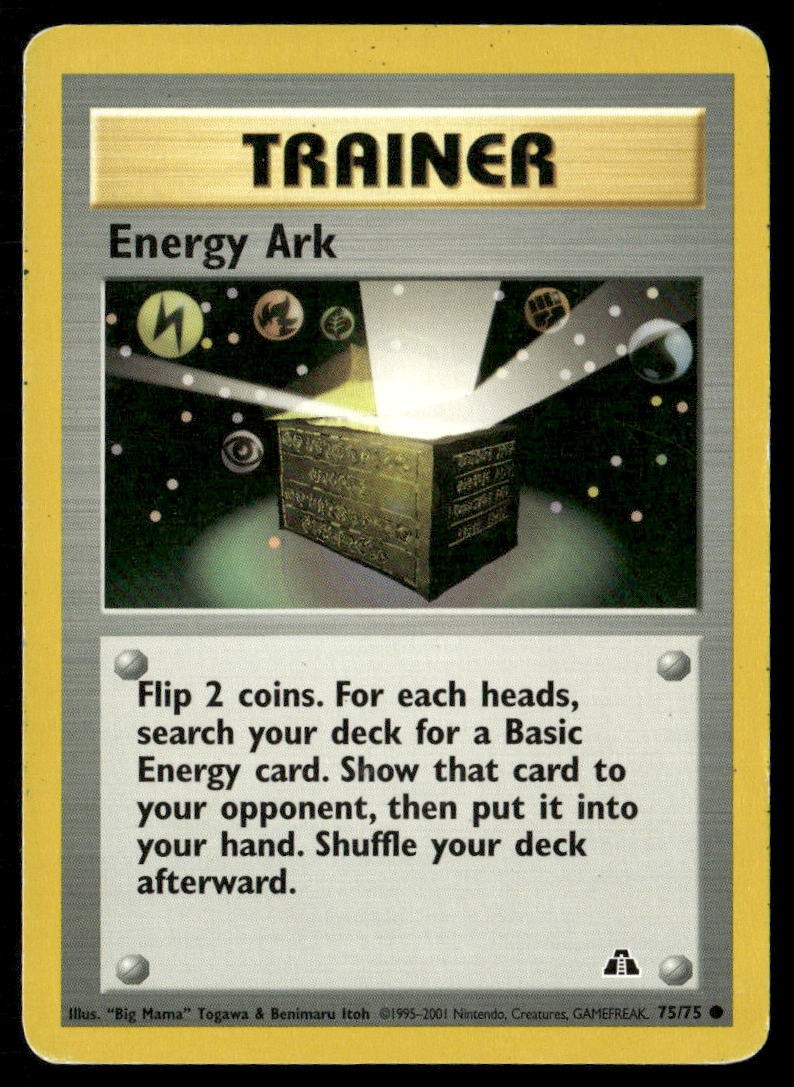 Energy Ark Neo Discovery 75/75 Common Unlimited Pokemon Heavily Played