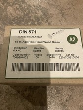 A2 Stainless Steel DIN 517 Coach Screws 6x40mm 100pieces