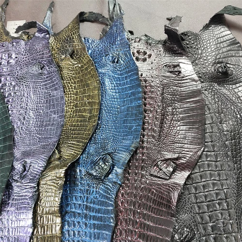 Real Alligator Crocodile Skin Leather Hide Exotic Soft Pelt DIY Craft Multicolor - Picture 9 of 40