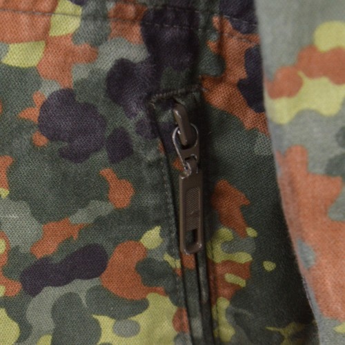 German Bundeswehr Flecktarn Camo Military Parka Jacket GR4 2XL Short Hood - Picture 5 of 12
