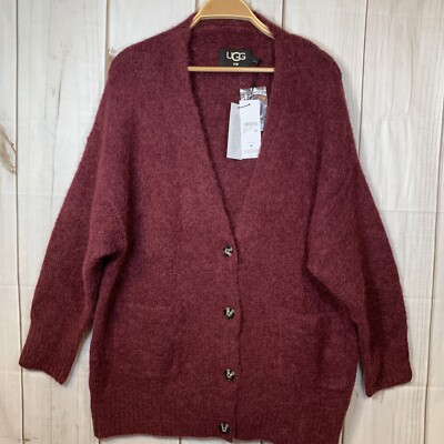 UGG Jaelyn Cardigan SweaterAlpaca Blend Color Fig Size Small NWT $168 Super  Cute