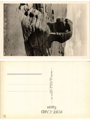 Old postcard AK EGYPT CAIRO - The Great Sphinx (421978)