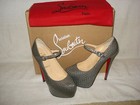 AUTH NEW WOMEN LOUBOUTIN LADY DAF 160 COBRA ACIER MARY JANE PUMP/HEEL US 7.5 — photo 4