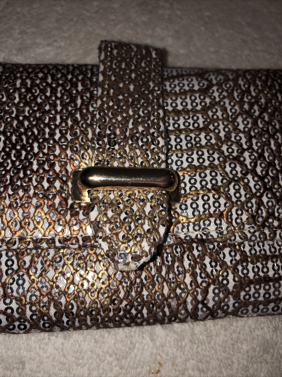 Charming Charlie Metallic Tan Sequin Bifold Wallet NWT | eBay