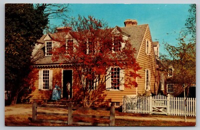 Postcard A 642, Brush-Everard House, Williamsburg, Virginia, Built 1717