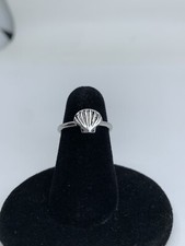 Sterling Silver Seashell Ring Size 5 Marine Jewelry