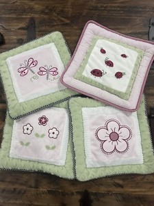 Kidsline Baby Nursery Infant Decorative Minky/Plush Pillows—Set Of 4