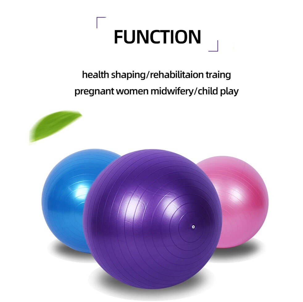 Ballon De Gymnastique ENOVI EasyBalance 65 Cm – Anti-éclatement, Base Et Pompe Incluses – Violet Améthyste