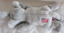 TY Beanie Buddy Righty Elephant Flag on Tush Plush Original Toy 13" Soft