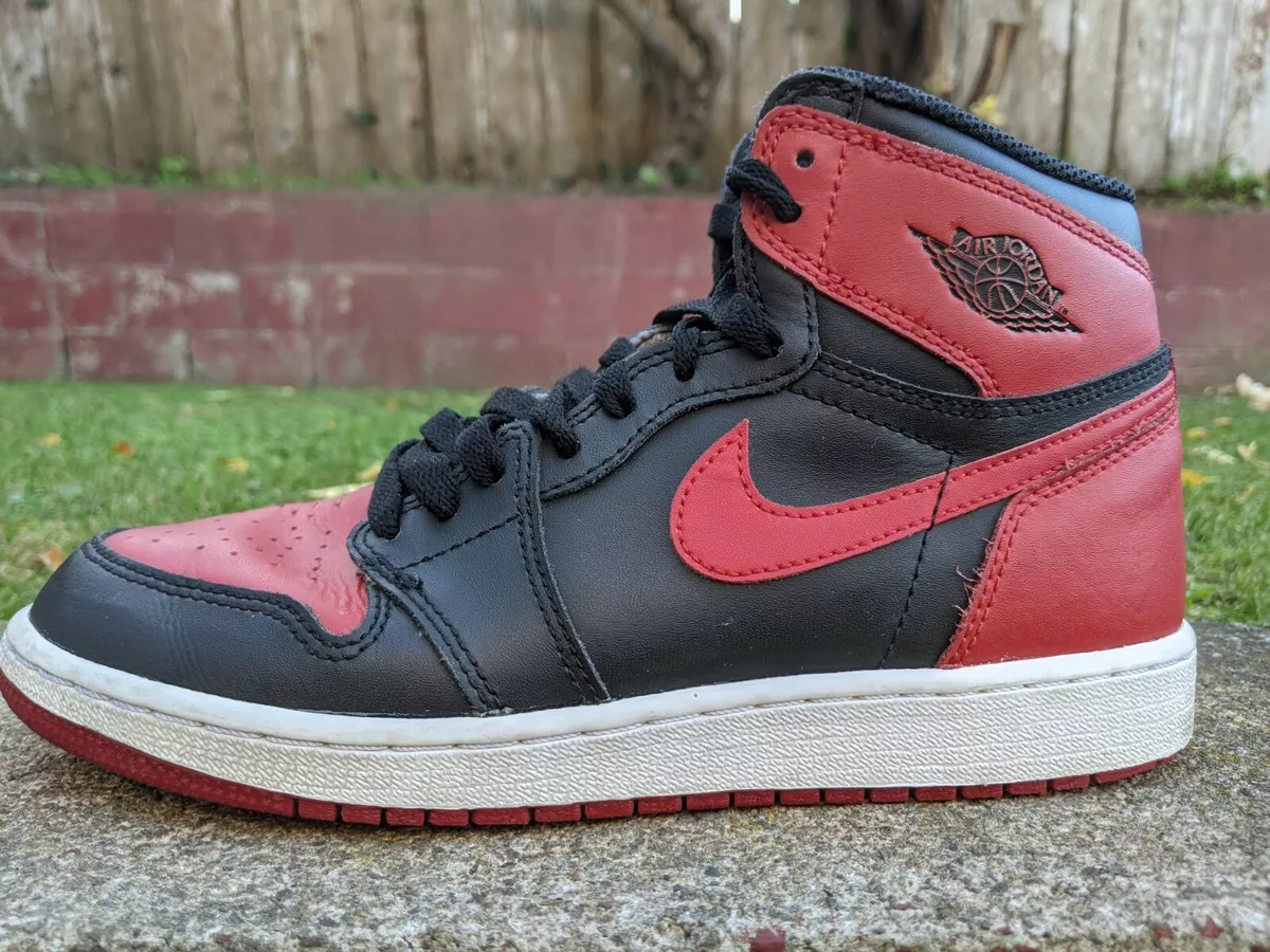 NIKE AIR JORDAN 1 I OG HIGH BLACK RED CHICAGO sz 6Y RETRO sb xi iv v i NIKE AIR JORDAN 1 I OG HIGH BLACK RED CHICAGO sz 6Y RETRO sb xi iv v i
