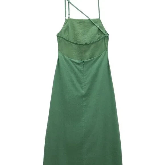 NWT ZARA WOMEN'S LINEN BLEND DRESS WITH OPEN BACK Green SIZE XS | 2894/215 | eBay NWT ZARA WOMEN'S LINEN BLEND DRESS WITH OPEN BACK Green SIZE XS | 2894/215 | eBay