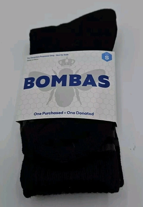 Bombas - Black Ankle Socks - Size Small - Lot of 8 Pairs
