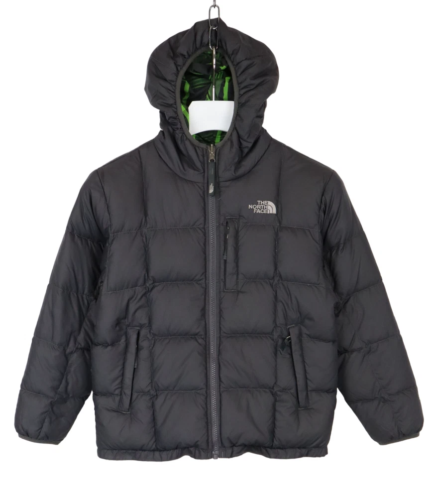 THE NORTH FACE 550 Jacket Boy's MEDIUM Hooded Down Filled Quilted Reversible - Image 2 of 4